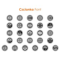 Czarne spinki do mankietów z monogramem na Onyksie | srebro 925 | ZD.109